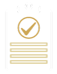 Clipboard checklist icon with approval tick symbol